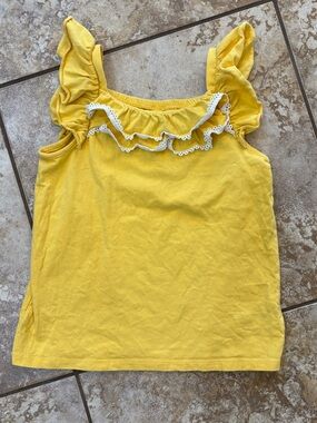 Janie And Jack Yellow Ruffle Tank